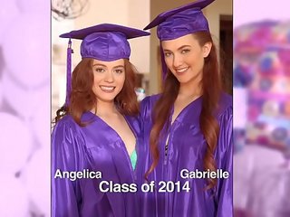 Tytöt mennyt villi - yllätys graduation puolue varten teini-ikä päät kanssa lesbo aikuinen elokuva